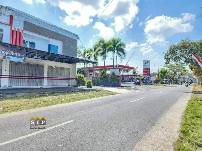 Dijual ruko lantai 2 pinggir di Tegalyasan , Sempu Banyuwangi