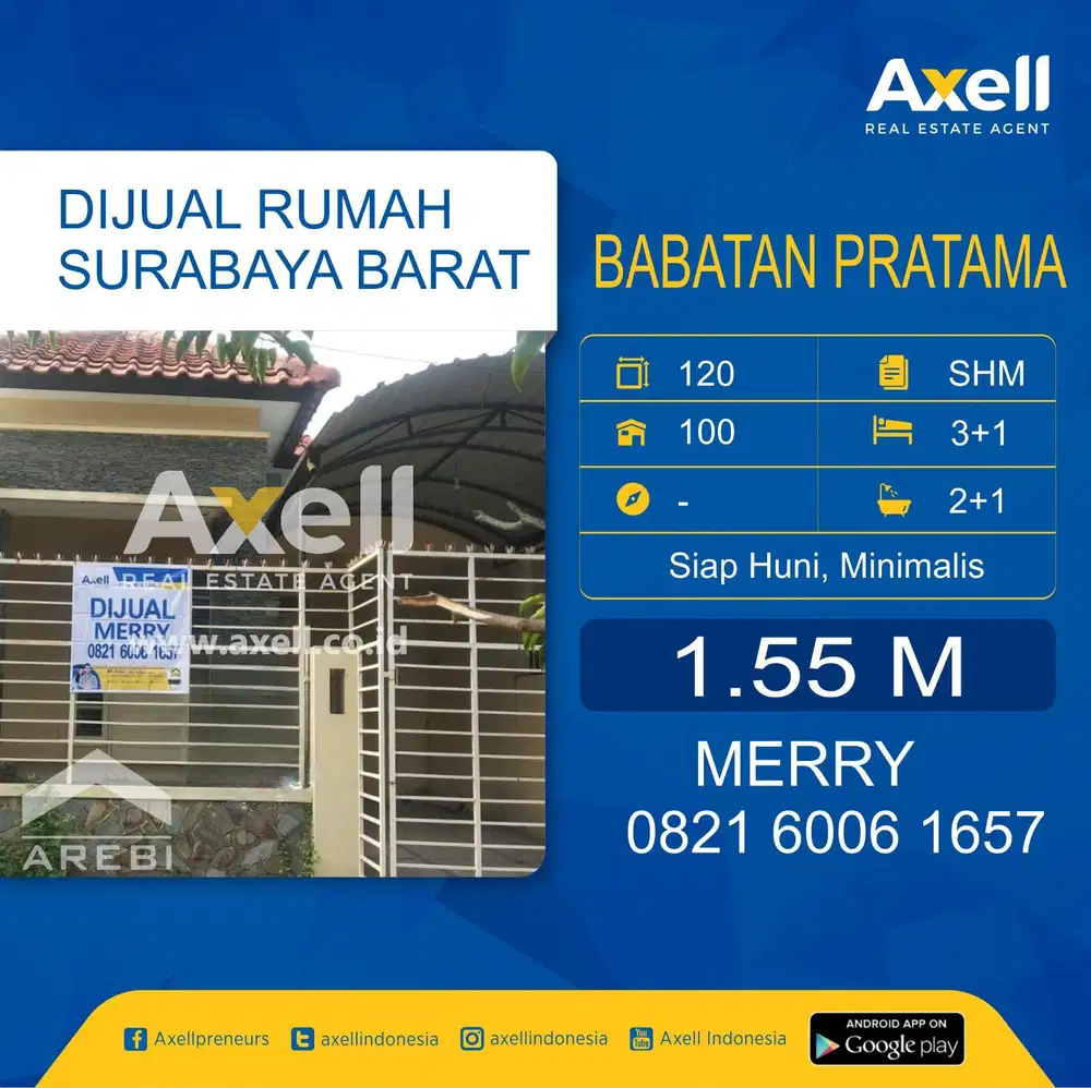 Rumah Babatan Pratama Dijual