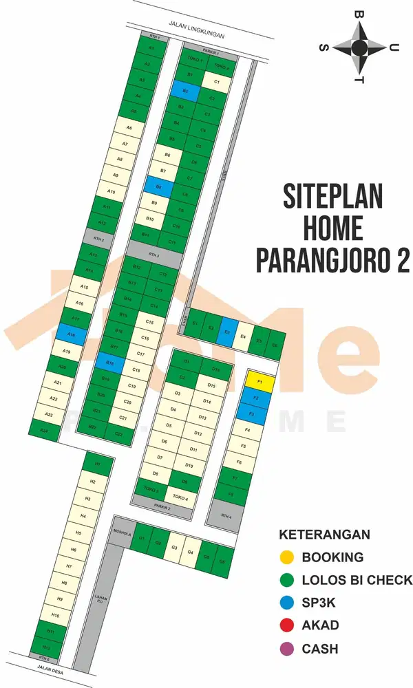 DIJUAL RUMAH SUBSIDI HOME PARANGJORO 2  DEKAT SOLOBARU