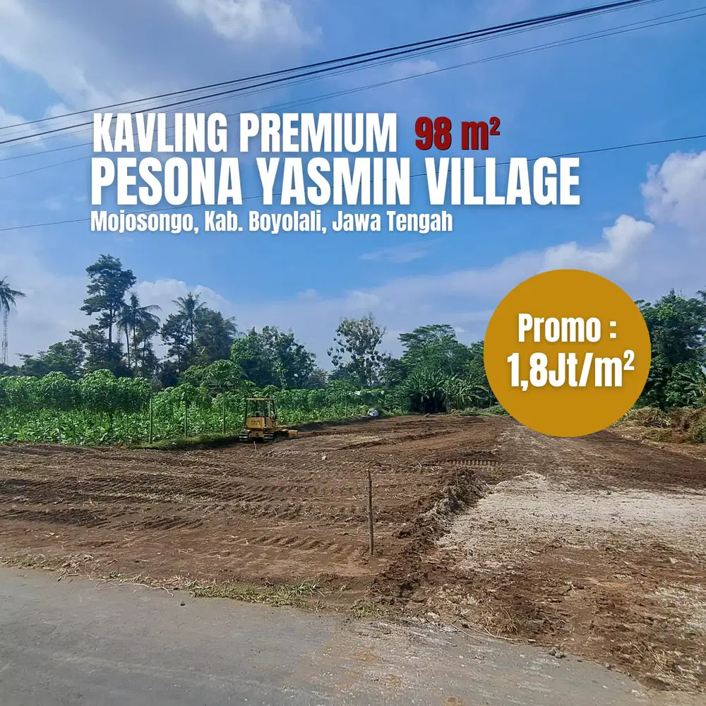 Jual Tanah Mojosongo: 2 menit RS Indriati Boyolali, Luas 84 m2, SHM