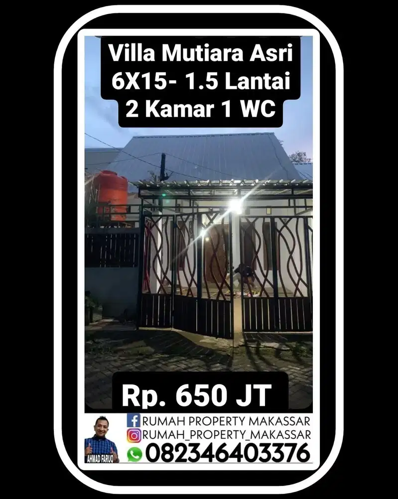 Villa Mutiara Asri 6X15- 1.5 Lantai 2 Kamar 1 WC + Perabot