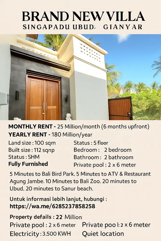 VILLA DI SINGAPADU UBUD GIANYAR