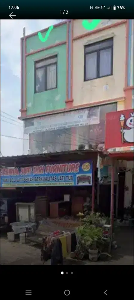 Di sewa  atau di jual ruko 3 lantai di jln raya utama meruyung depok