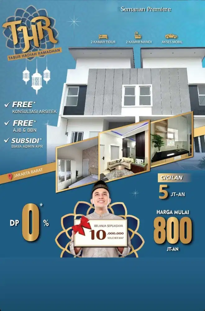 RUMAH MURAH , MINIMALIS, 2 LANTAI  CLUSTER DI JAKARTA BARAT