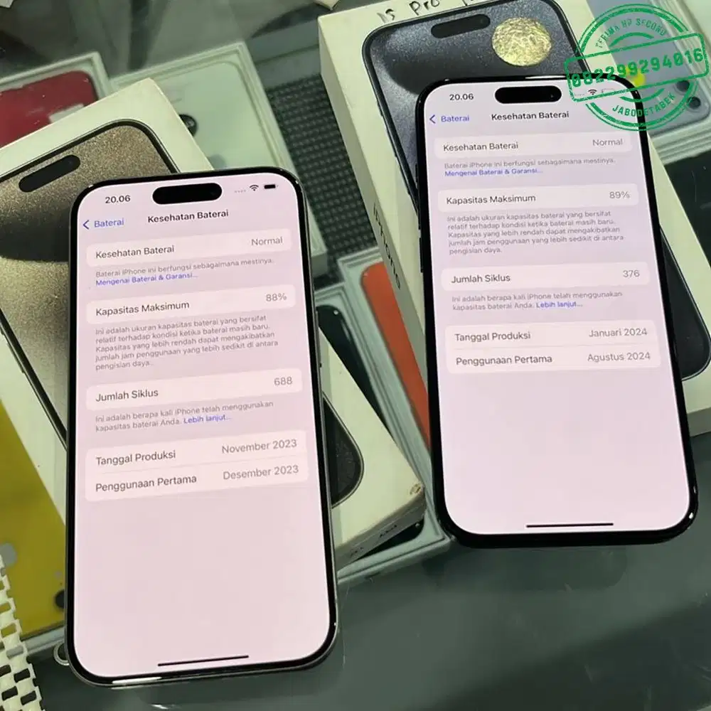 Iphone 15 pm 256gb natural ibox bekas