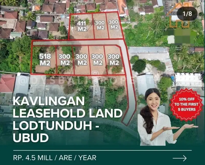 Lease Hold land in lodtunduh ubud