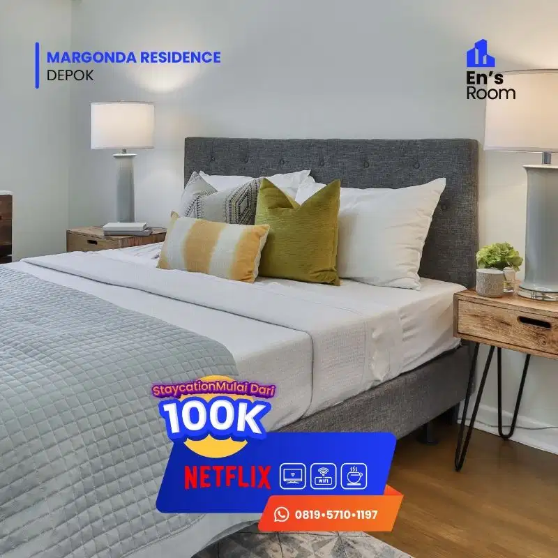 Sewa Apartemen free Netflix n WiFi by En'sRoom Monday