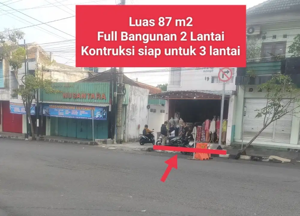 Jual Ruko 2 lantai di Pasar Wonosari Gunungkidul cocok Untuk Usaha