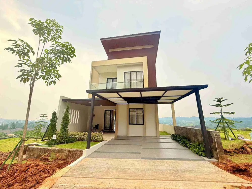 Rumah minimalis dengan view pegunungan yang menarik