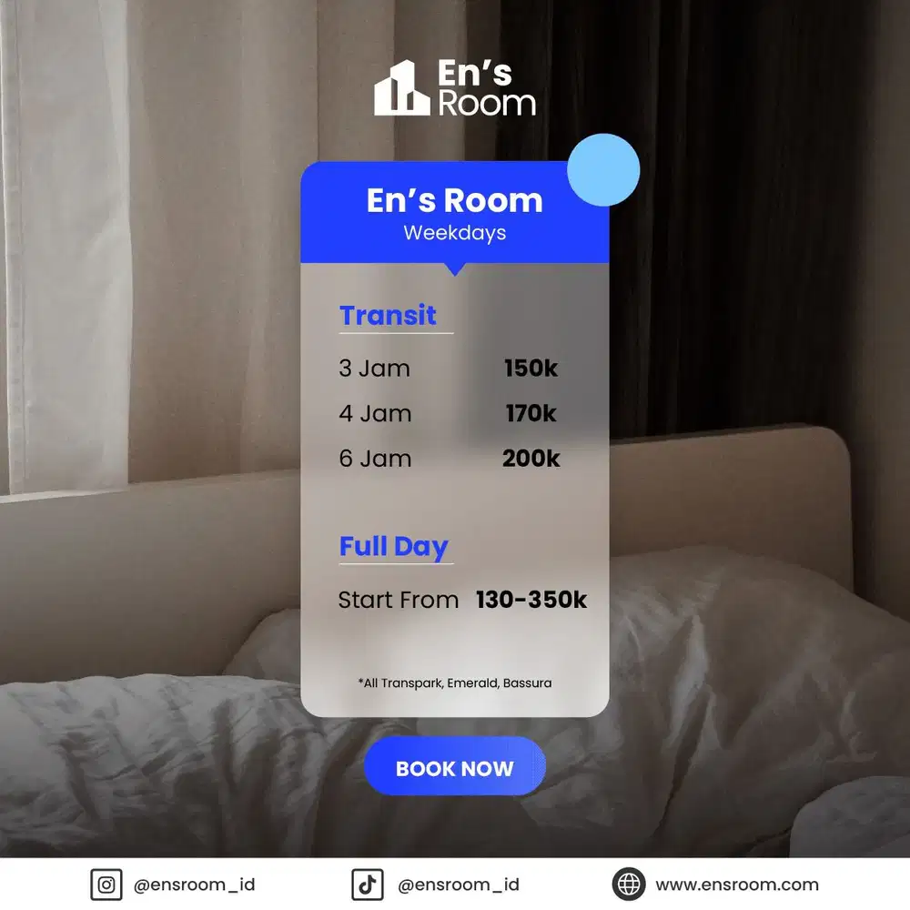 Promo Staycation Penginapan Transpark Bintaro  En'sRoom Senin