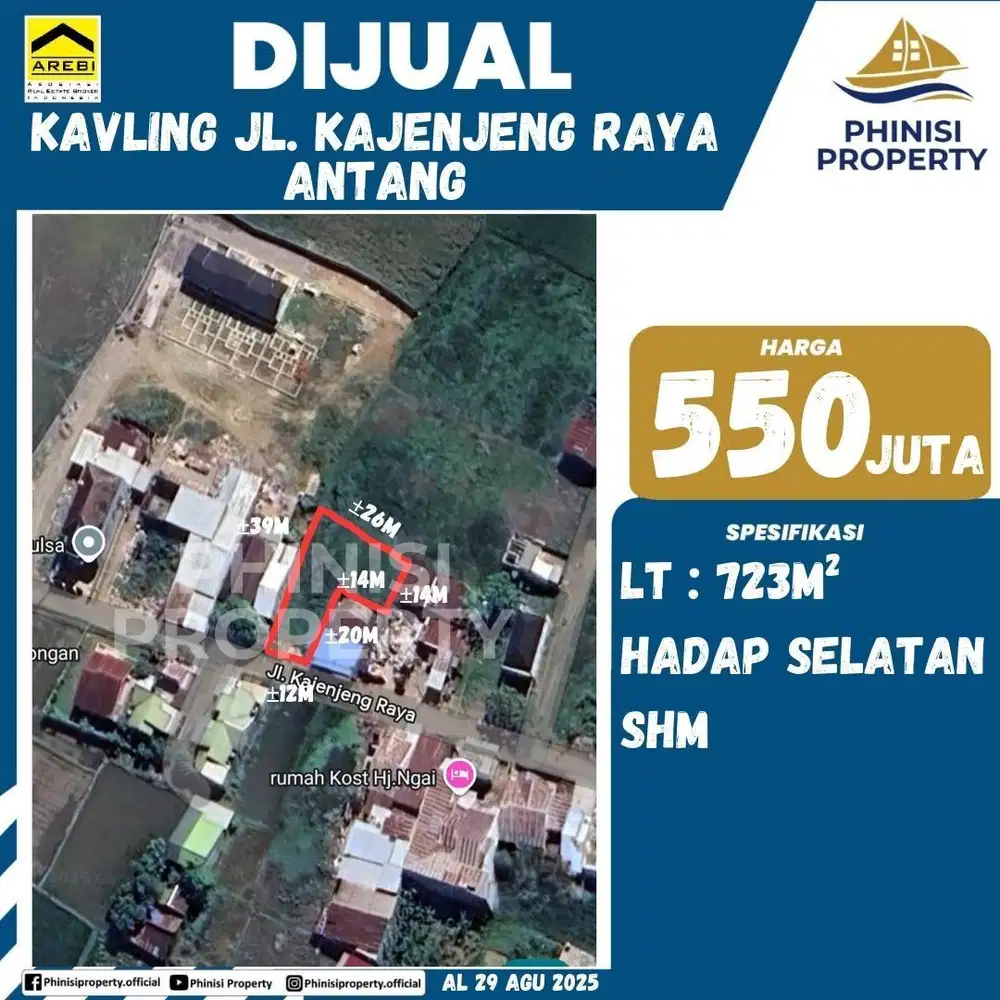 DIJUAL Kavling Jl. Kajenjeng Raya Antang