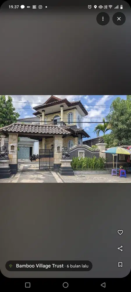 Di Jual Tanah Bonus Rumah lantai 2 pinggir jalan Besar