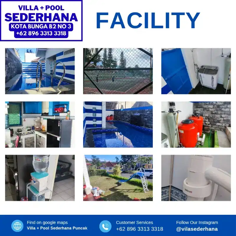 Income 10-20jt perbulan Dijual Villa 216m2 Private Pool puncak Cipanas