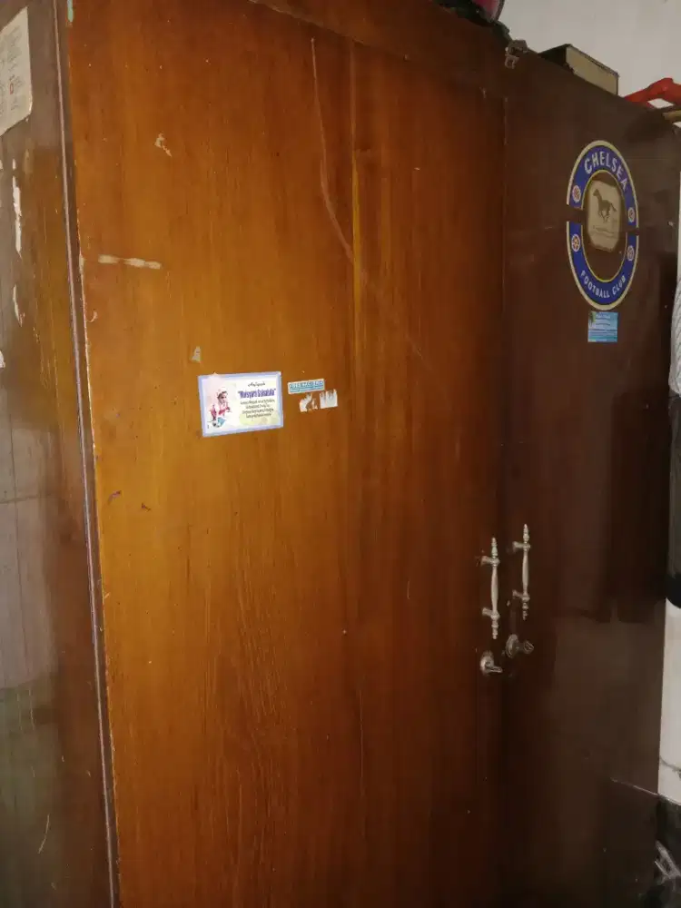 Lemari Kayu Jati 2 Pintu Polos Classic