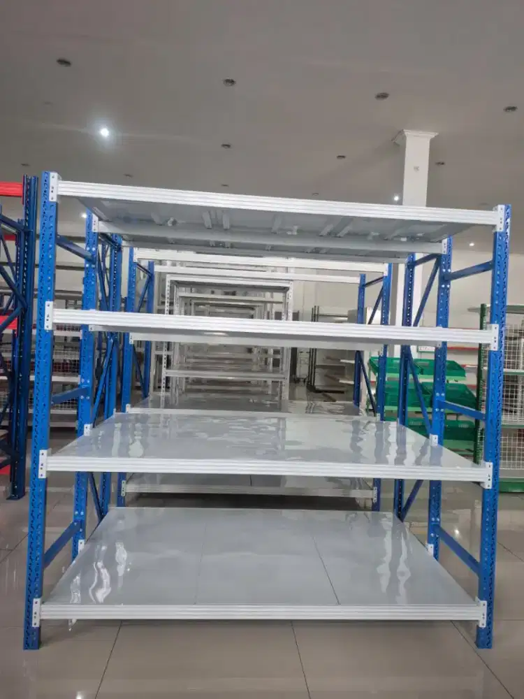 Rak Gudang Shelving Ambalan 600kg/shelving lebar 1200mm siap kirim