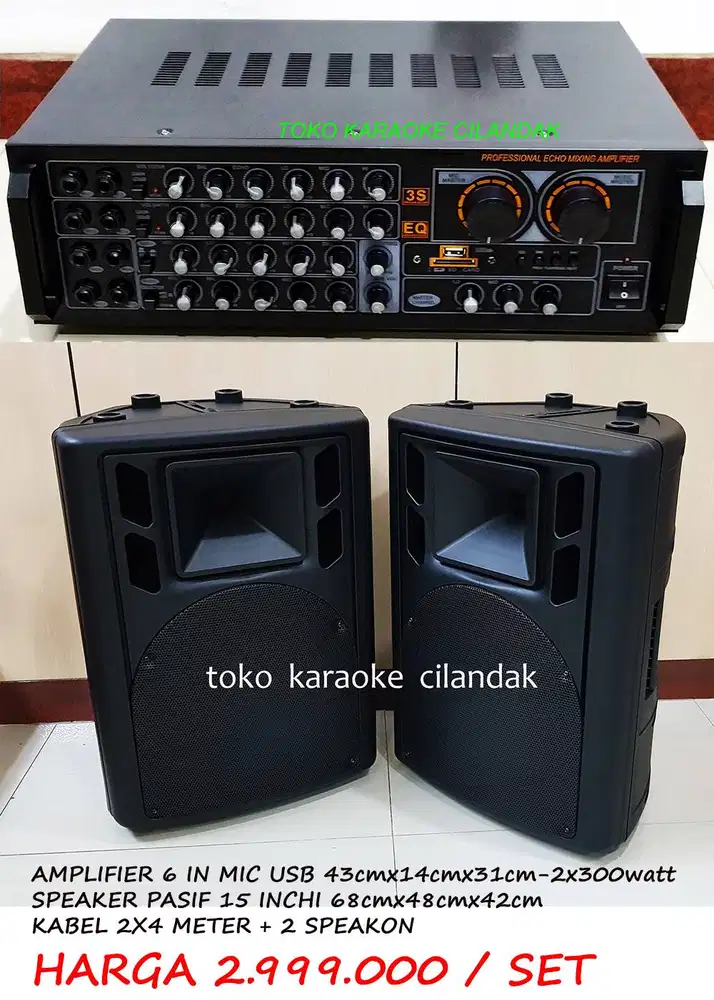 SPEAKER PASIF 15 COCOK UNTUK KARAOKE RESTORAN CAFE SENAM MASJID MUSHOL