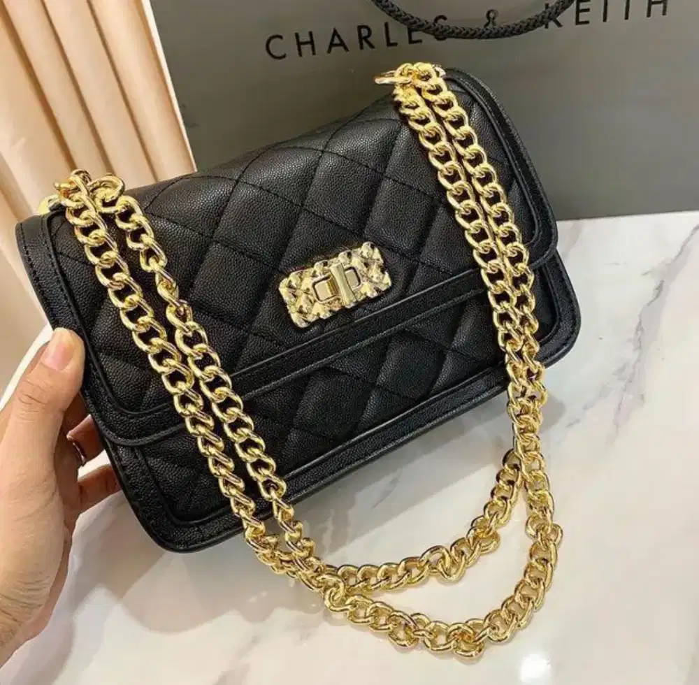 Tas Charles & keith Micaela chain bag coach kate spade Michael kors