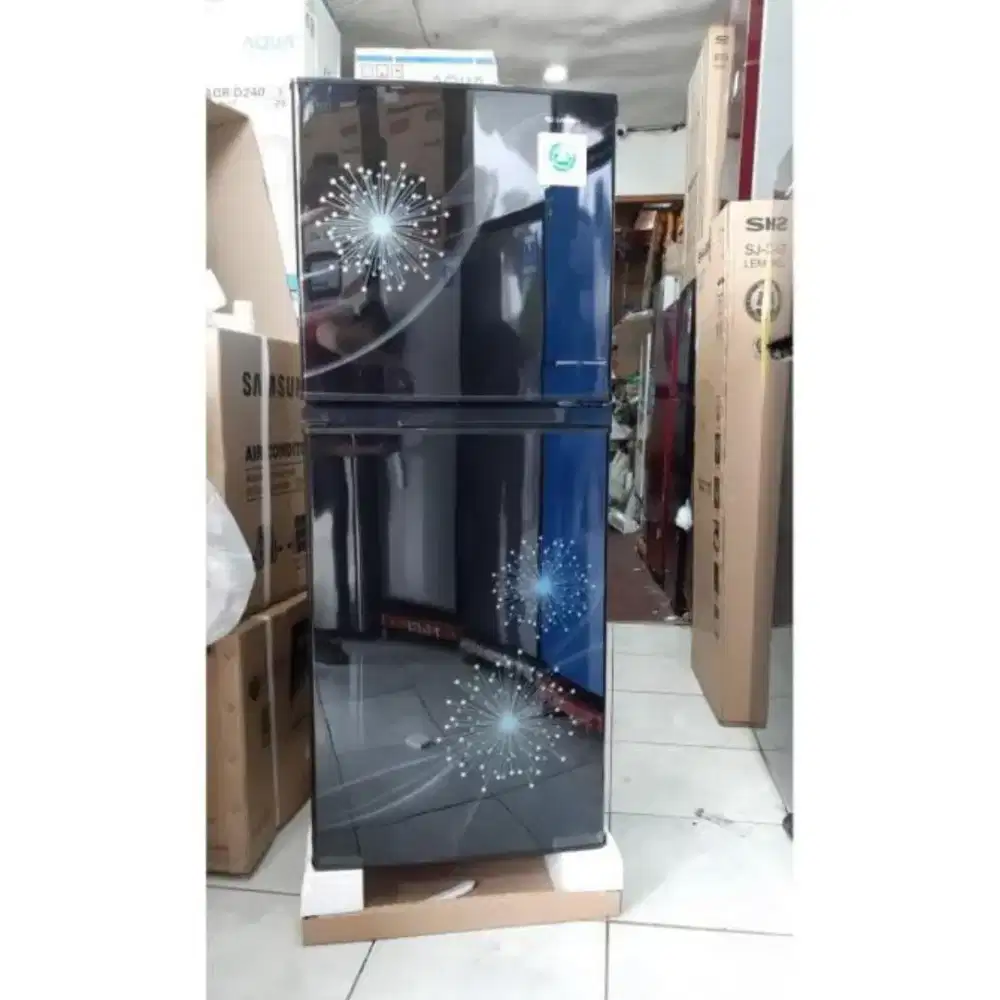 Kulkas 2 pintu SHARP SJ 237 MG Glossy Door 220 Liter Tanpa Bunga Es