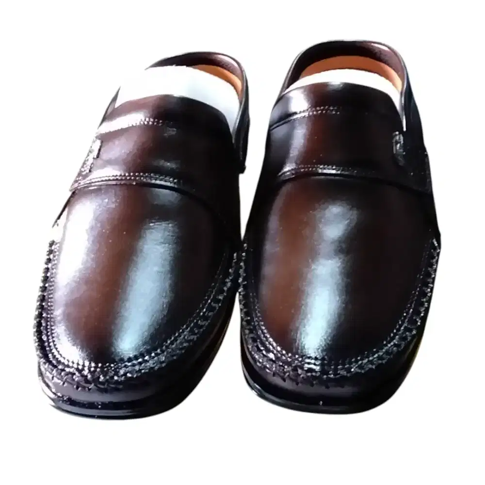 Lacoste 107 sepatu slop pria full kulit asli