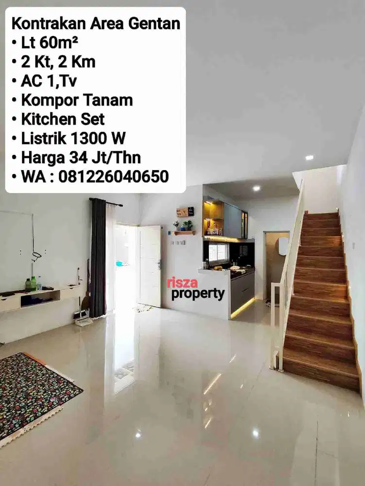 Sewa Rumah Semi Furnish Area Cluster Purbayan Gentan, Dekat LAweyan