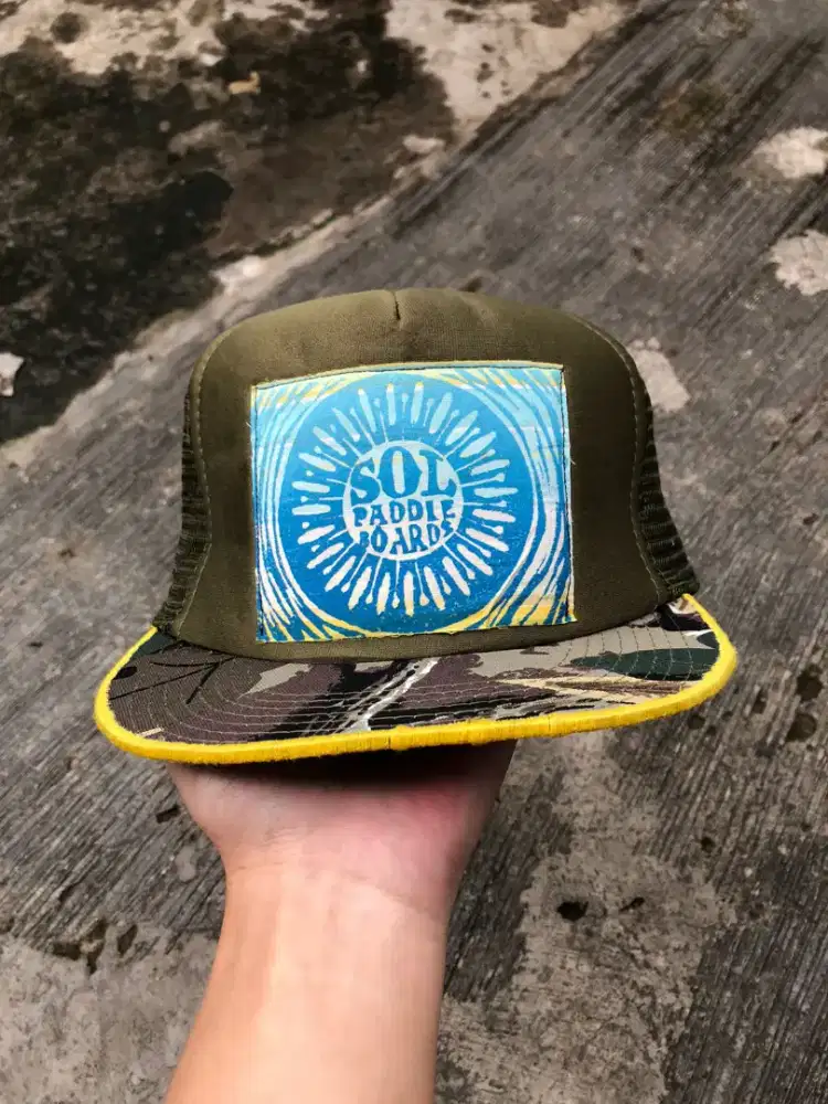 Topi visor pendek vintage SOL PADDLE BOARDS