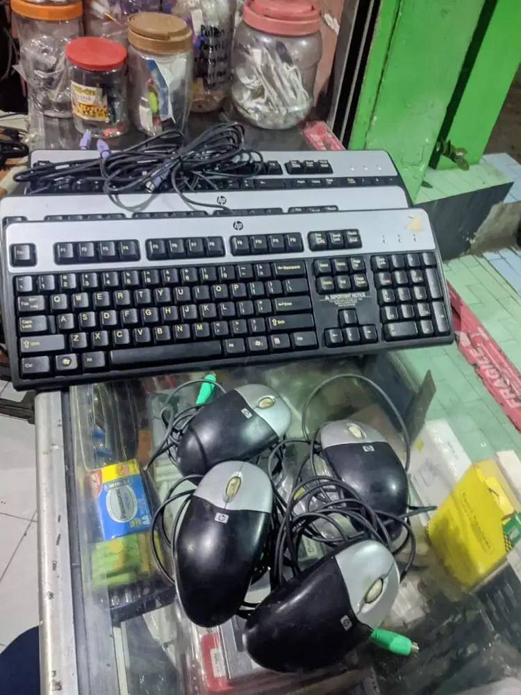 KEYBOARD MOUSE PS2 HP AWET KUAT UTK PC KANTORAN RUMAHAN DLL