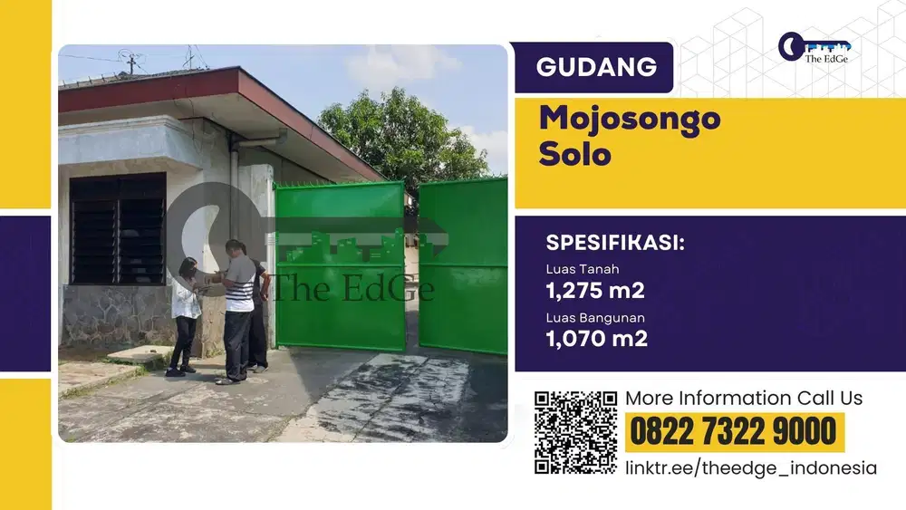 Disewakan Gudang Solo – 1.070 m², Dekat Tol Karanganyar & Solojebres - The EdGe