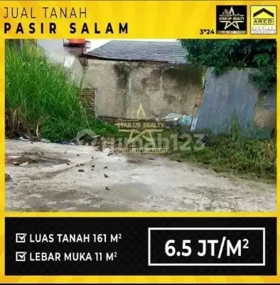 6,5 jt per m2 Tanah di kompleks Pasirluyu Kembar Moh Toha tengah kota