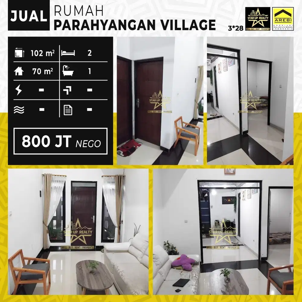 800 jt nego Dijual Rumah  di kompleks Parahyangan Village Jatihandap