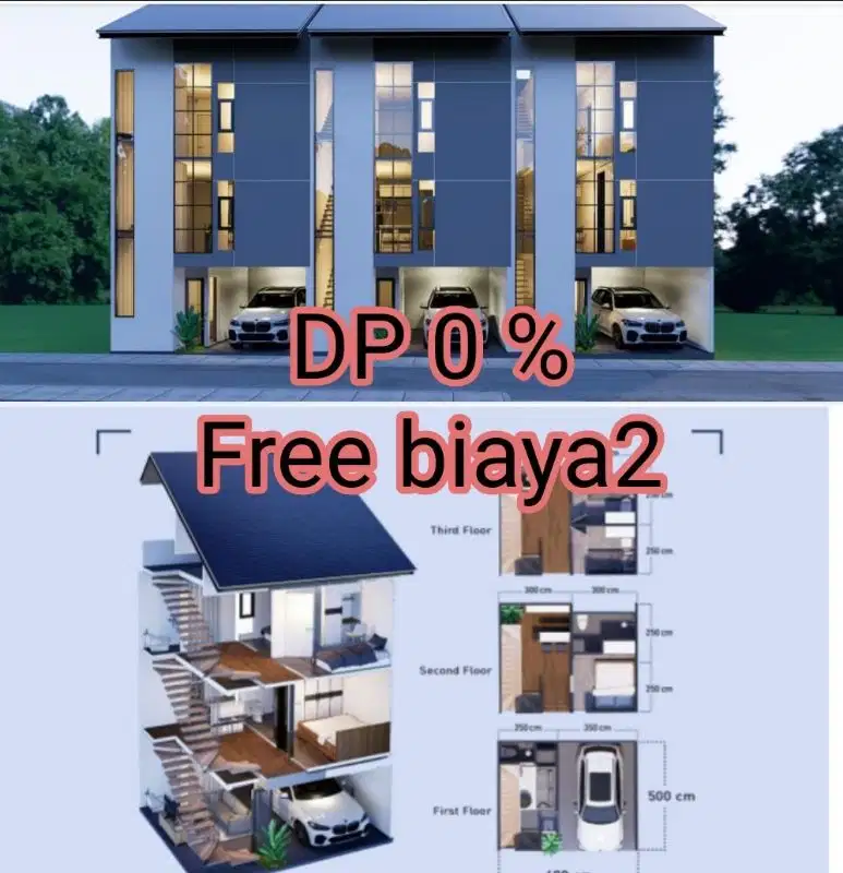 Rumah Cluster Condet 8 unit,Free Surat2 dan Dp0%