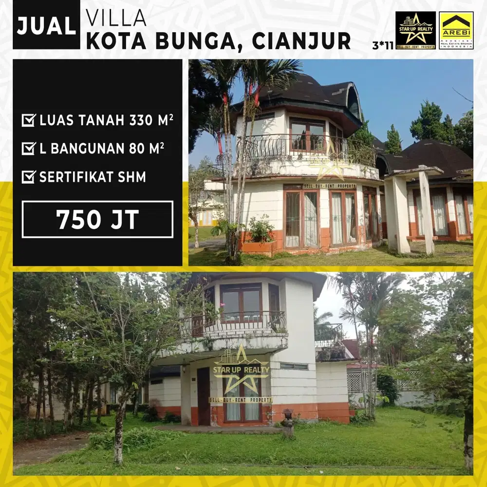 750 jt nego sampai jadi Villa Bunga, Cianjur lt 330 lb 80 SHM