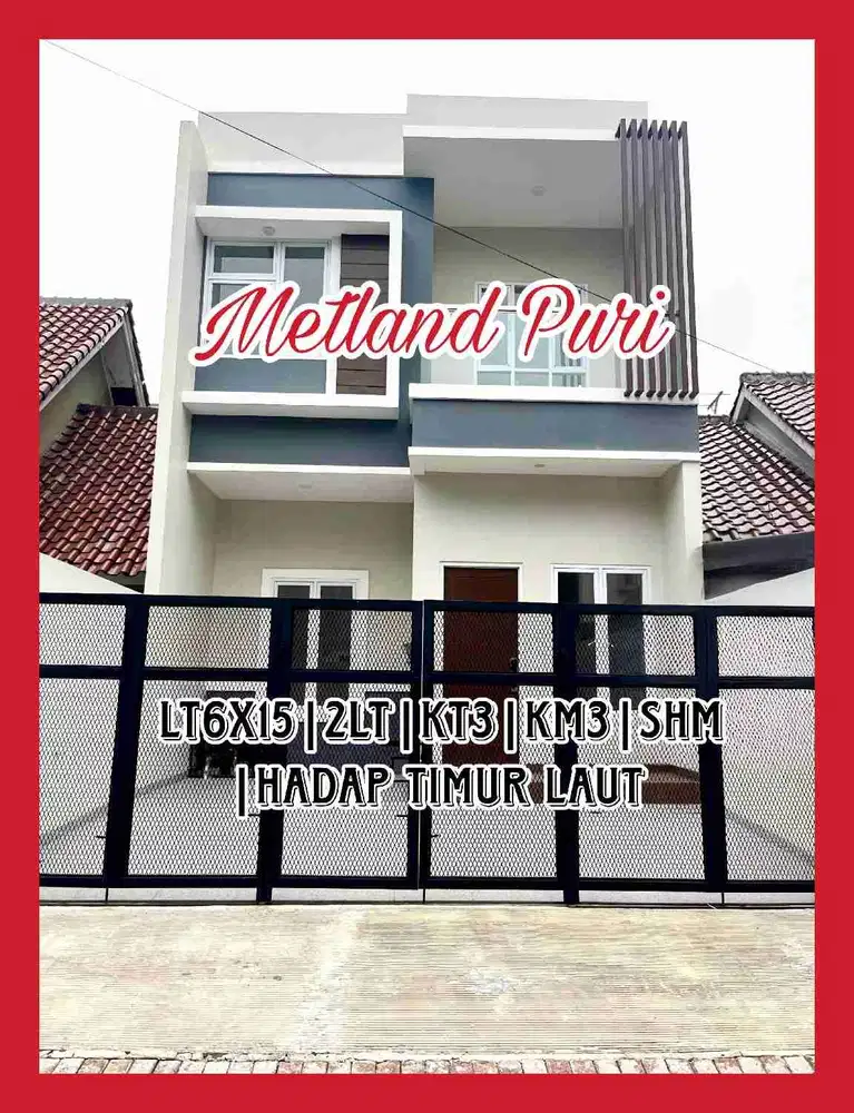 Wilson Rumah baru uk 6x15 hadap timur laut di metland puri