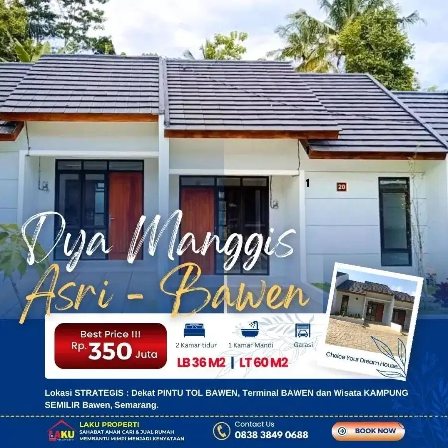 Hunian Nyaman Sejuk Perumahan DYA MANGGIS ASRI Dekat Pintu TOL BAWEN