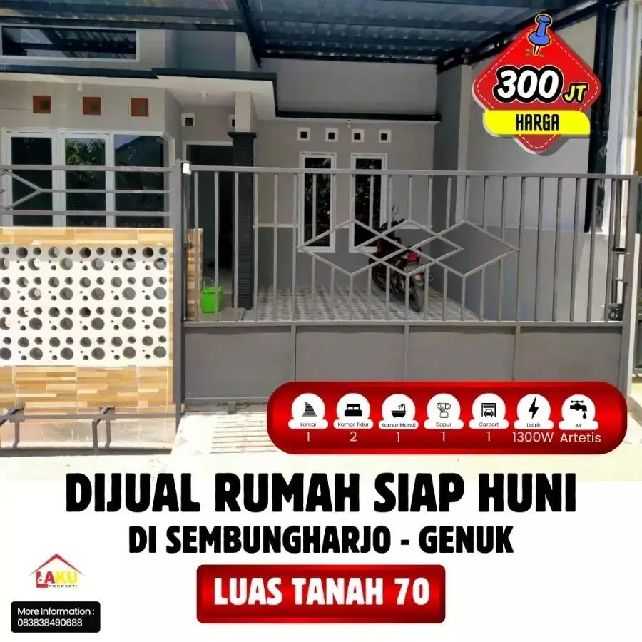Dijual Rumah Murah Siap Huni di Sembungharjo Genuk