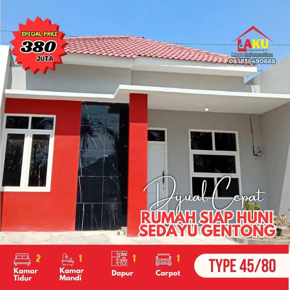 Rumah Siap Huni Mulai 300 Jutaan di Sedayu Gentong Semarang Timur