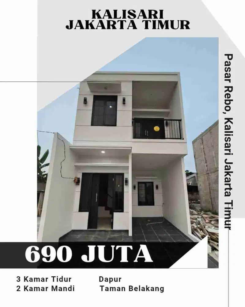 Rumah Cluster Modern Classic, Kalisari Pasar Rebo, Jakarta Timur.