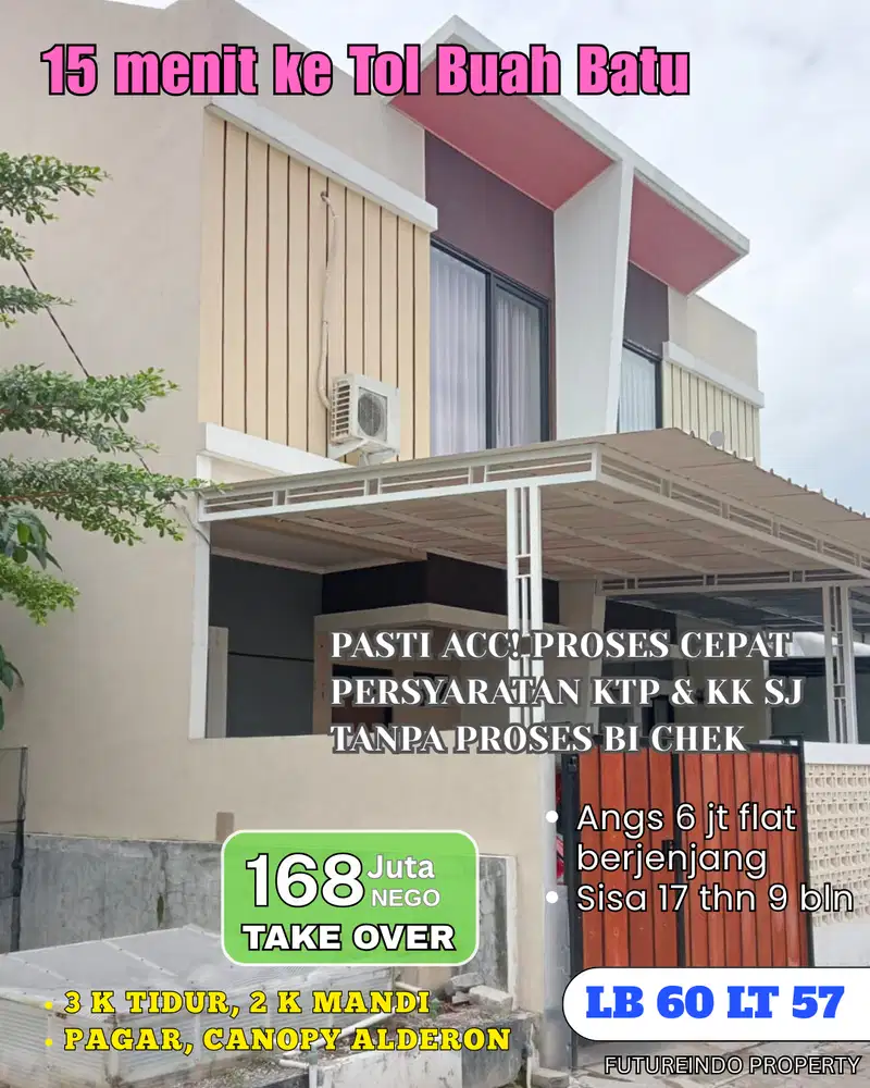 Take Over Rumah Cantik Lokasi Strategis dekat STT TELKOM Buahbatu