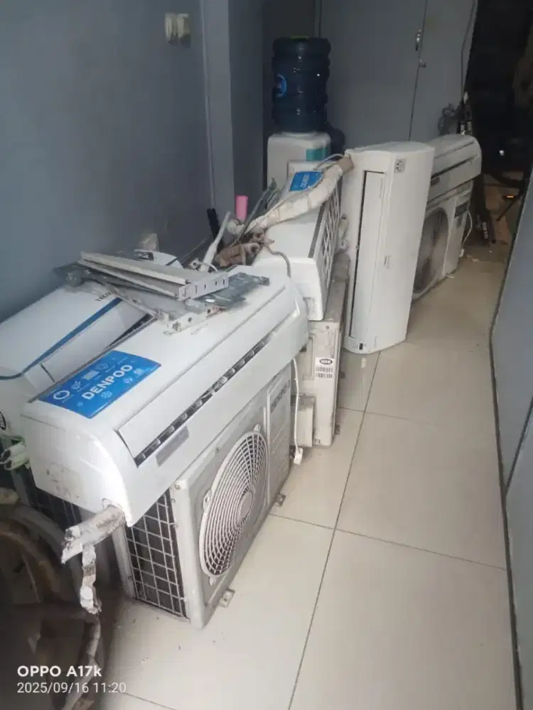 Trima AC rusak dan bekas.