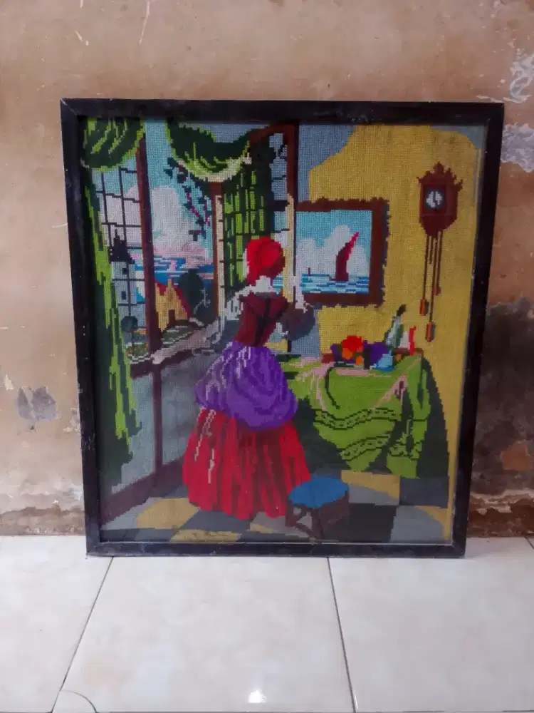 pajangan dinding lukisan kristik