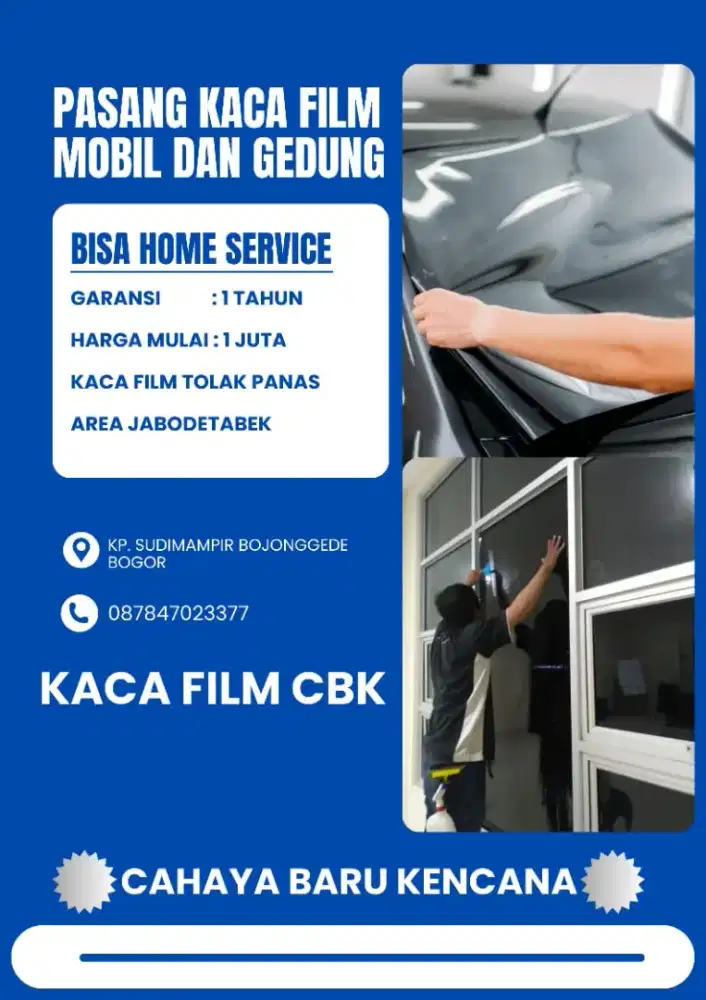 Terima pemasangan kaca film mobil dan gedung
