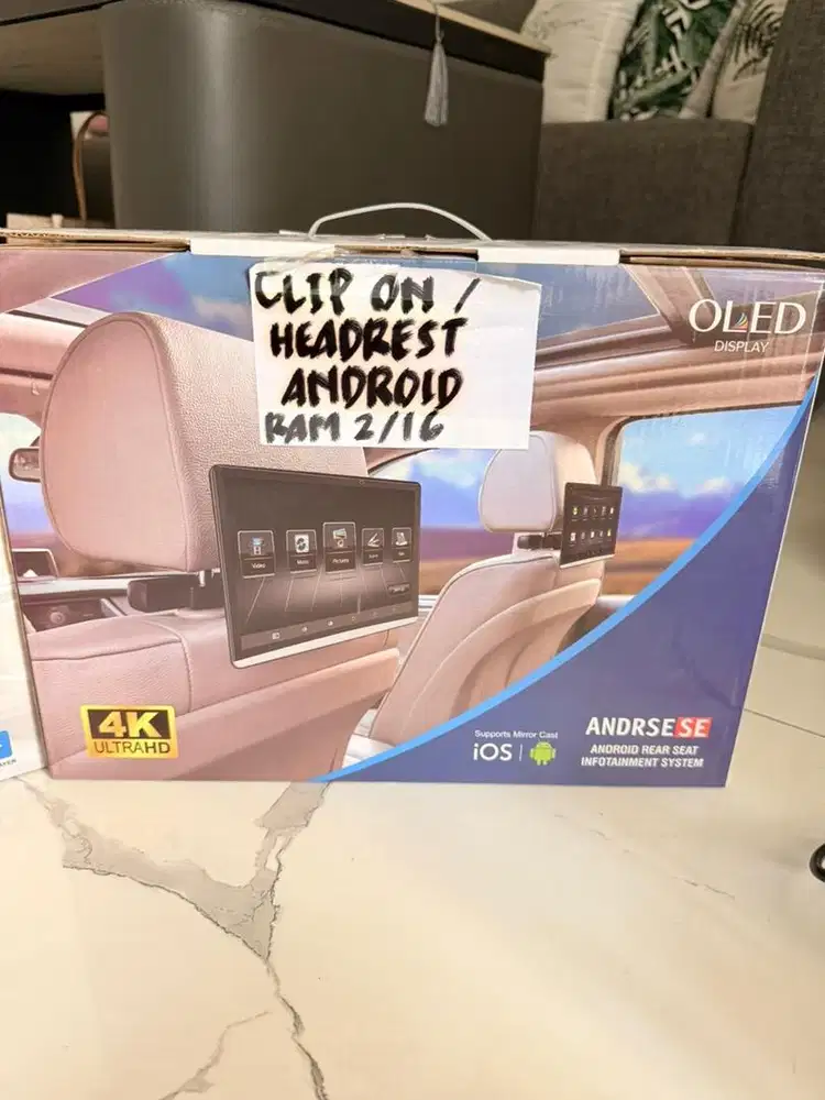 Android rear seat ENIQMA EG-1078 4K [ TV android penumpang mobil ]