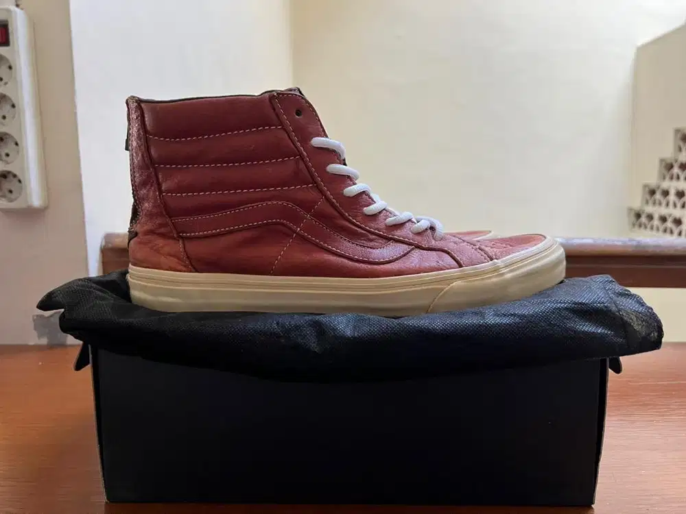 Sepatu sk8 hi zipper full leather original