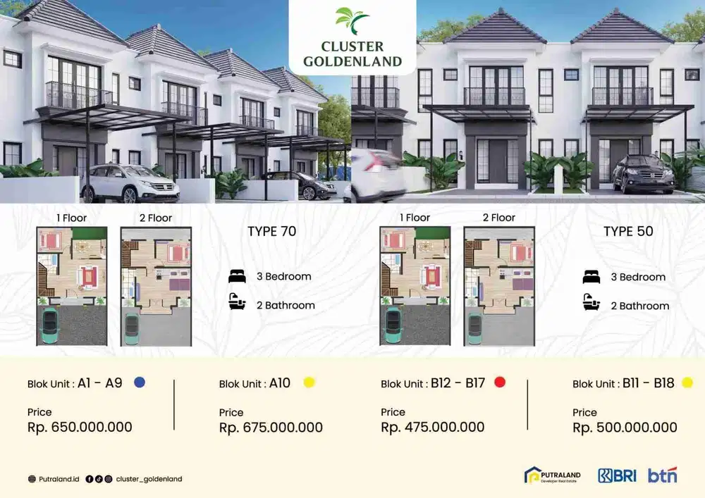 Di jual rumah pinggir jln utama arjowinangun gadang malang