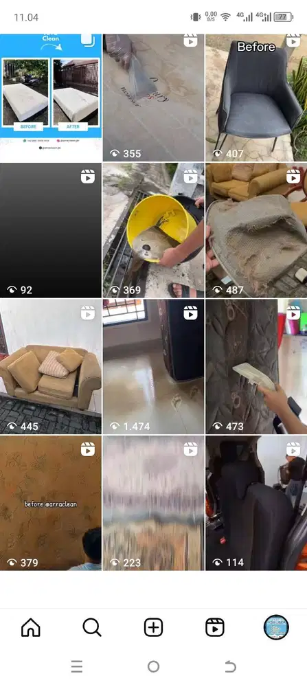 Jasa panggilan homeservis cuci di tempat sofa springbed karpet