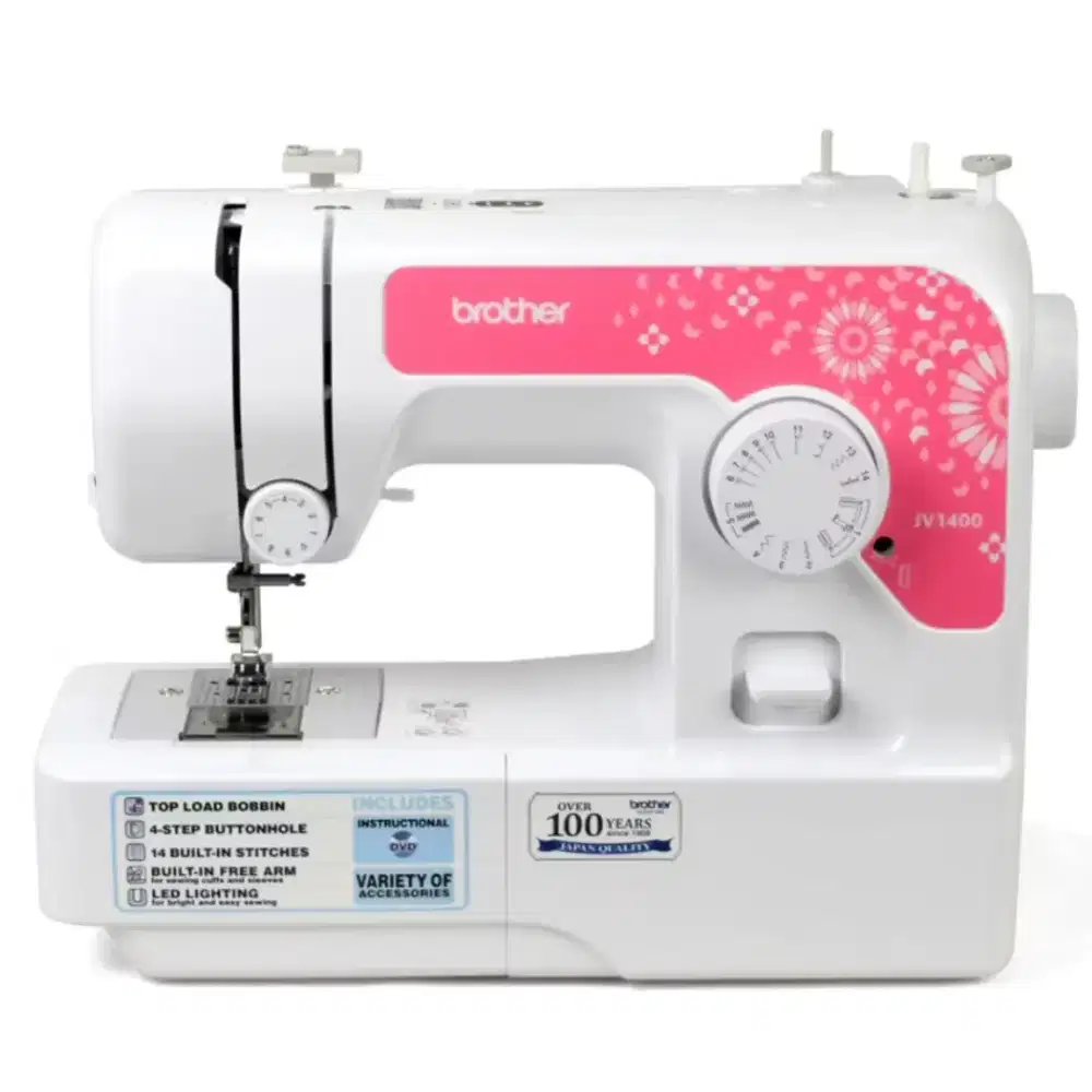 Mesin jahit brother JV1400 (portable multifungsi)
