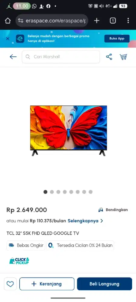 tcl 32 inch cicilan tanpa kartu kredit