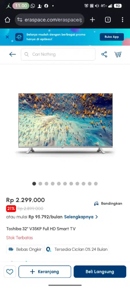Toshiba 32 inch cicilan tanpa kartu kredit