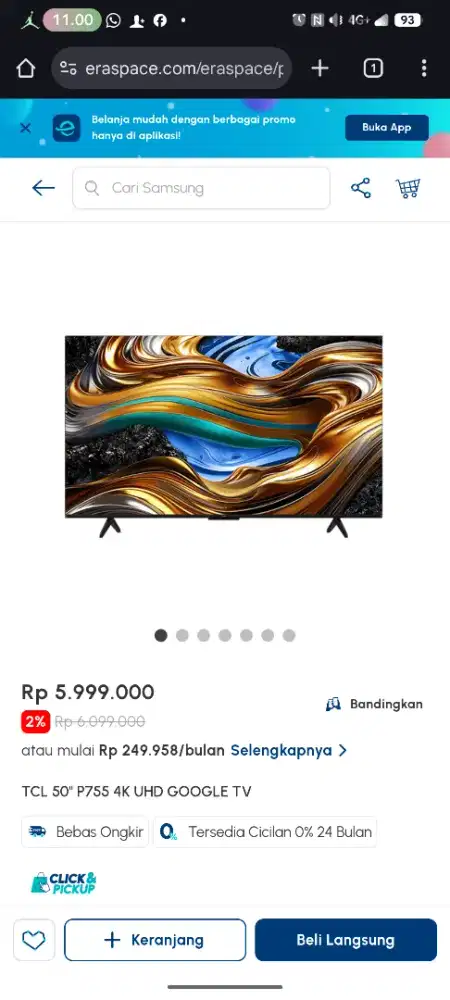 TCL 50 INCH CICILAN TANPA KARTU KREDIT