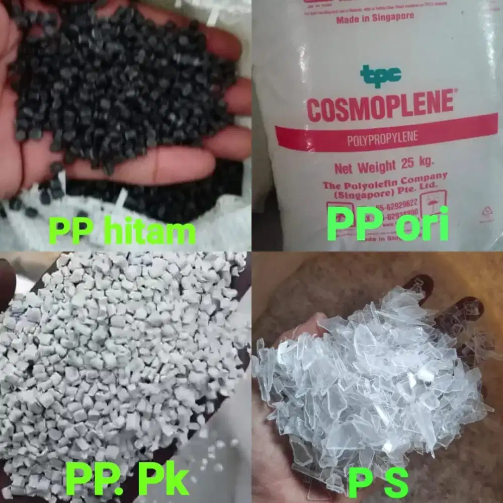 Bahan plasti ORI dan gilingan PP,PS,PP PK  dan PET
