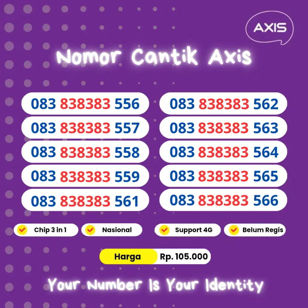 Nomor Cantik Axis Rapih